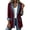 Wine women's long sleeve denim blazer a1, variant on thefmos Women's Fall Winter Long Sleeve Denim Blazer Collared Button Down Open Front Casual Blazers Dressy Basic Tops for Office Work Travel Fashion Clothes, Beige S