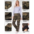 thumbnail image 3 of FEN AI Womens Work Pants with Fleece Lined Cotton Y2k Camo Cargo Pants Insulated Snow Ski Pants 12, 3 of 9