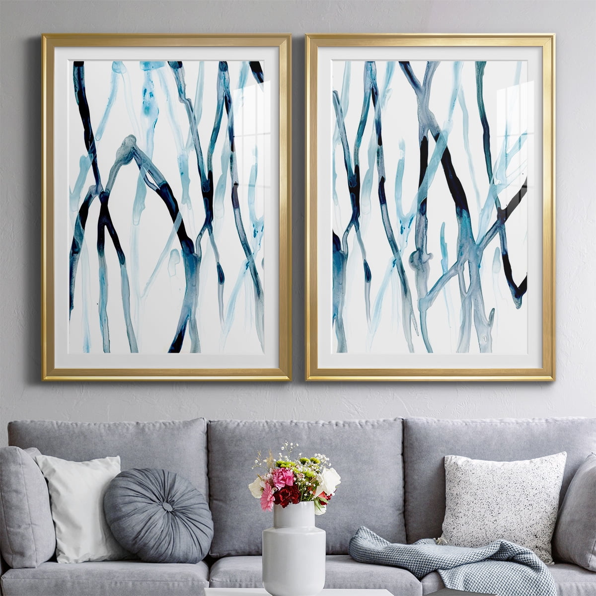Wexford Home Runnel I Premium Framed Print, 22.5" x 30.5" - Ready to Hang, Gold (Set of 2)