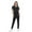 Black, variant on Ultra Stretch Form Fitting Womens Scrub Set (Black, X-Small)
