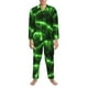 thumbnail image 3 of Balery Green Lightning Pijama para Hombre de Dos Piezas con Manga Larga, Conjunto de Dormir y Descanso Suave con Bolsillos-Small, 3 of 7