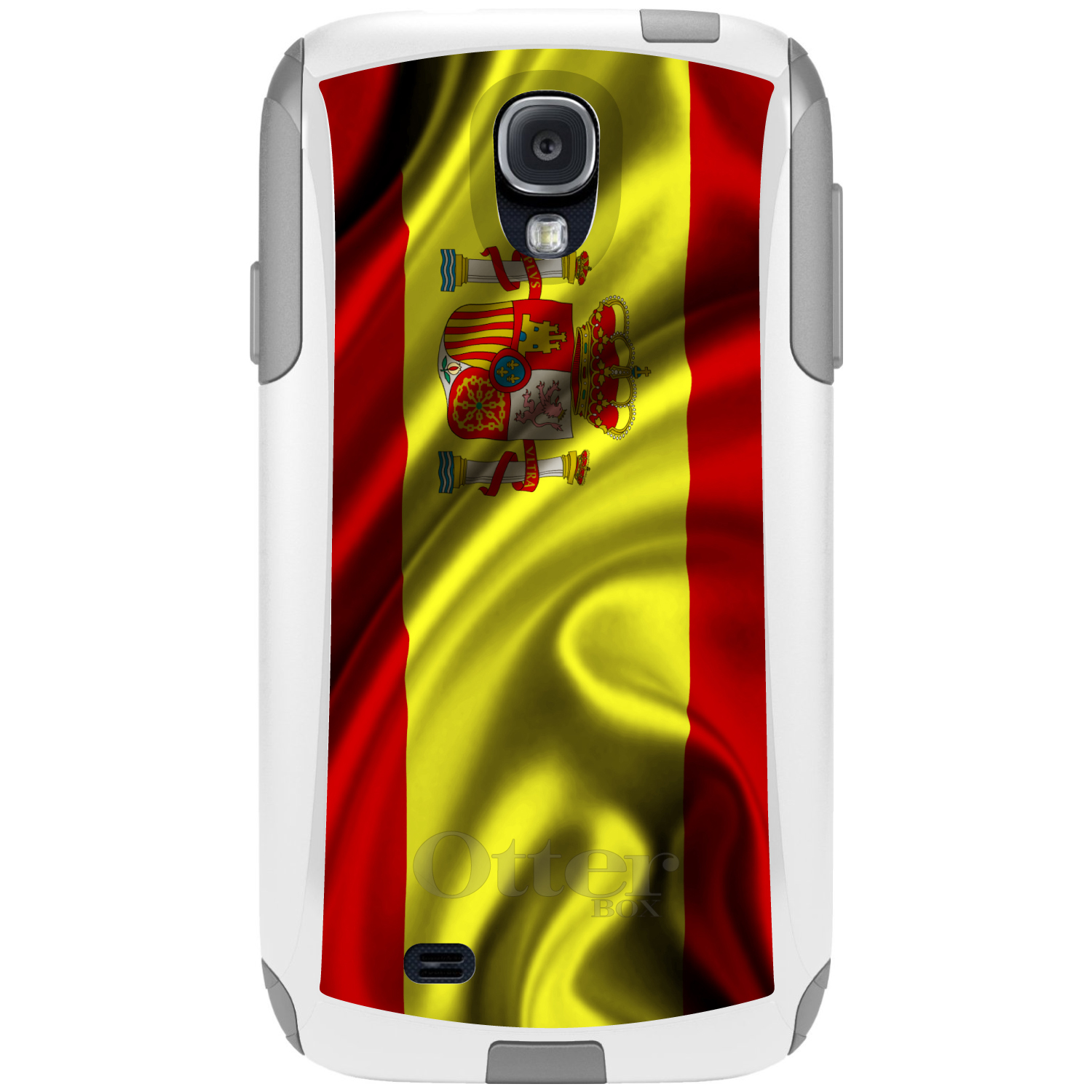 DistinctInk Custom White OtterBox Commuter Series Case for Samsung Galaxy S4...