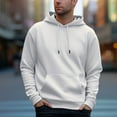 thumbnail image 6 of Men's Heavyweight Long Sleeve Sweatshirt Hoodie 100% Cotton With Pockets, 6 of 13