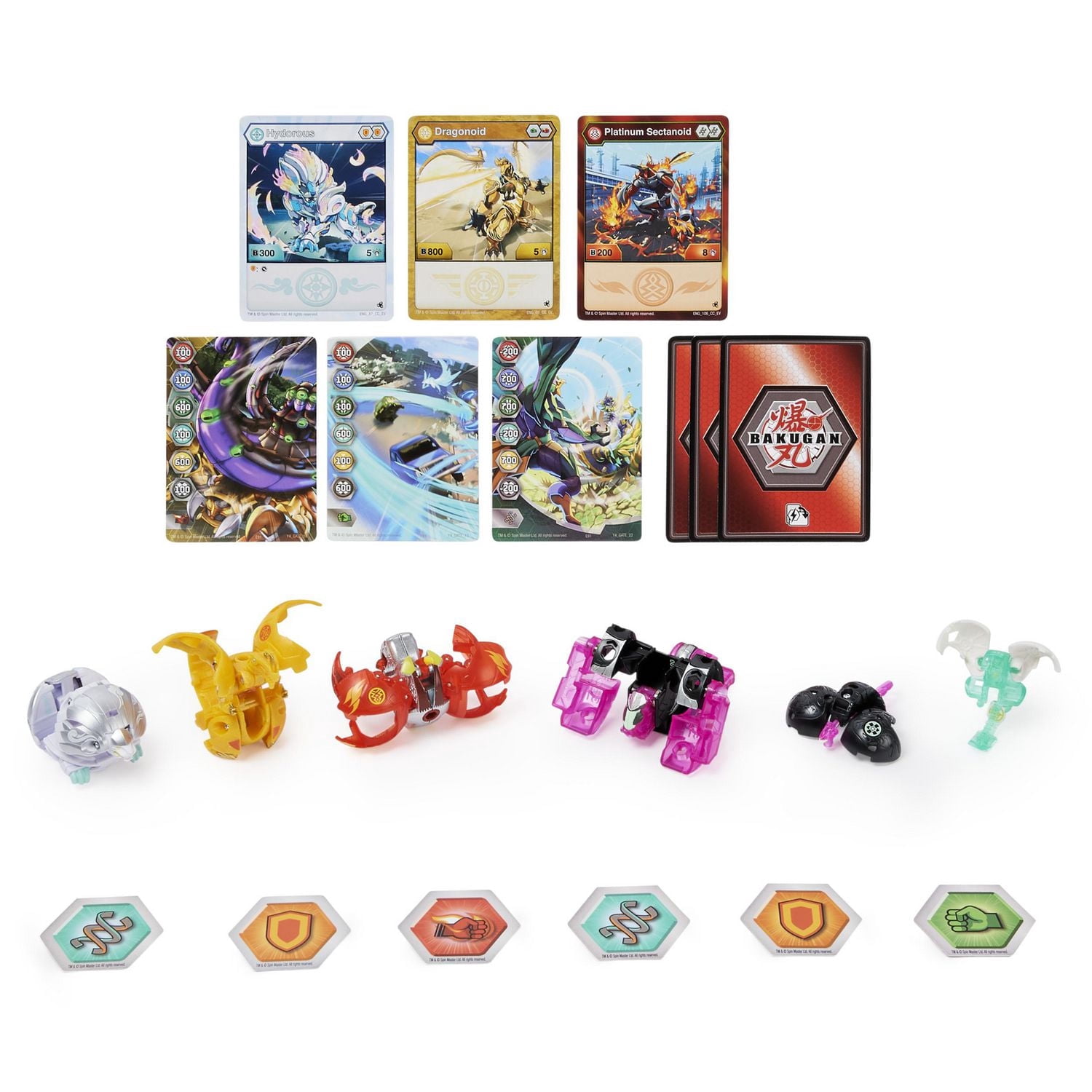 Bakugan Evolutions, Sectanoid and Babadrill Battle Strike Pack, Includes 6 Bakugan Action Figures, 9 Trading Cards and 8 BakuCores, Kids Toys for Boys, Ages 6 and Up