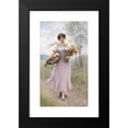 thumbnail image 2 of Eugen von Blaas 10x14 Black Modern Framed Museum Art Print Titled - Girl in a Lilac -Colored Dress, 2 of 5