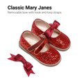 thumbnail image 6 of DREAM PAIRS Toddler Girls Mary Jane Flats, Wide Fit Black Dress Shoes with Cushioned Insole, Adjustable Hook & Loop Strap, Comfortable Non-Slip Uniform Shoes for Little Kids, 6 of 7