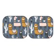thumbnail image 7 of Disketp 2 Piece Llama And Cactus Pattern Windshield Sunshades,Folding Windshield Sun Shade For Car Suv Trucks Sedan,Blocks Uv Rays Sun Visor Protector-Small, 7 of 7