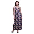 thumbnail image 1 of Bimba Robe Longue d'Été Sans Manches à Imprimé Teinture sur Nœuds Florale pour Femme, Décontractée, Maxi, de Plage - Grand, 1 of 5
