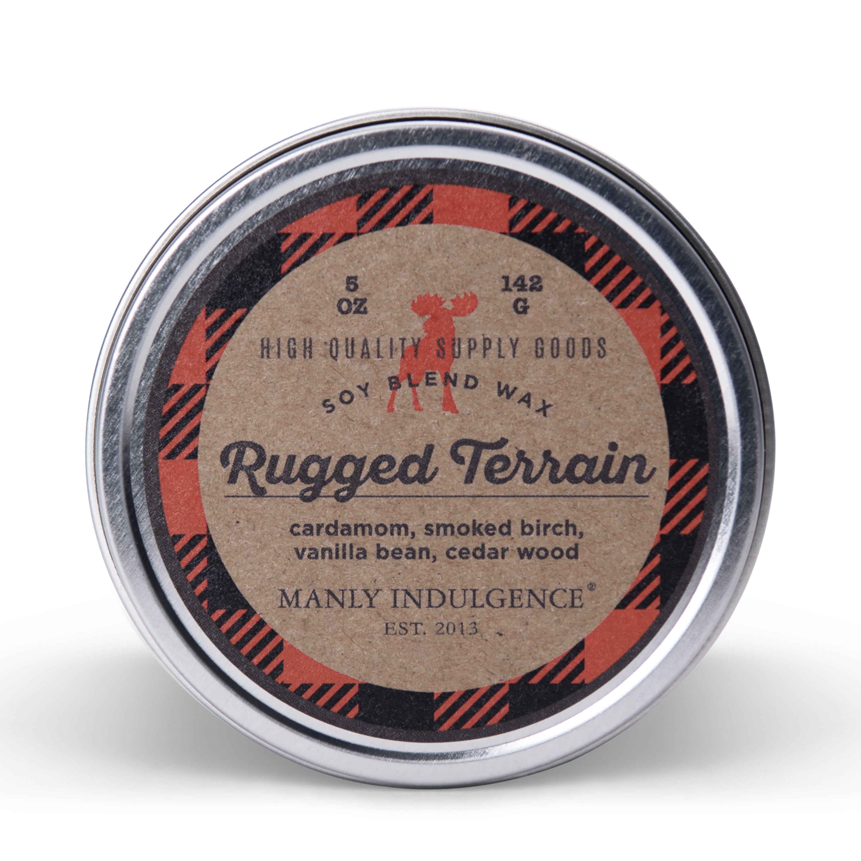 Manly Indulgence Rugged Terrain Gift Tin Candle - Adventure Collection - 5 oz - 20 hr Burn
