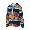 thumbnail image 2 of Rocae Ocean Scene with Noah's Ark Print Breathable Sun Protection Hoodie Quick-Dry Lightweight Long Sleeve Hoodie Unisex Running Sports Shirt 3X-Large, 2 of 9