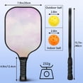 thumbnail image 3 of Pickleball Paddles Set Of 1, Fiberglass Surface, Dreamy Cloud Print, 1 Paddle, 2 Balls & Bag, 3 of 5