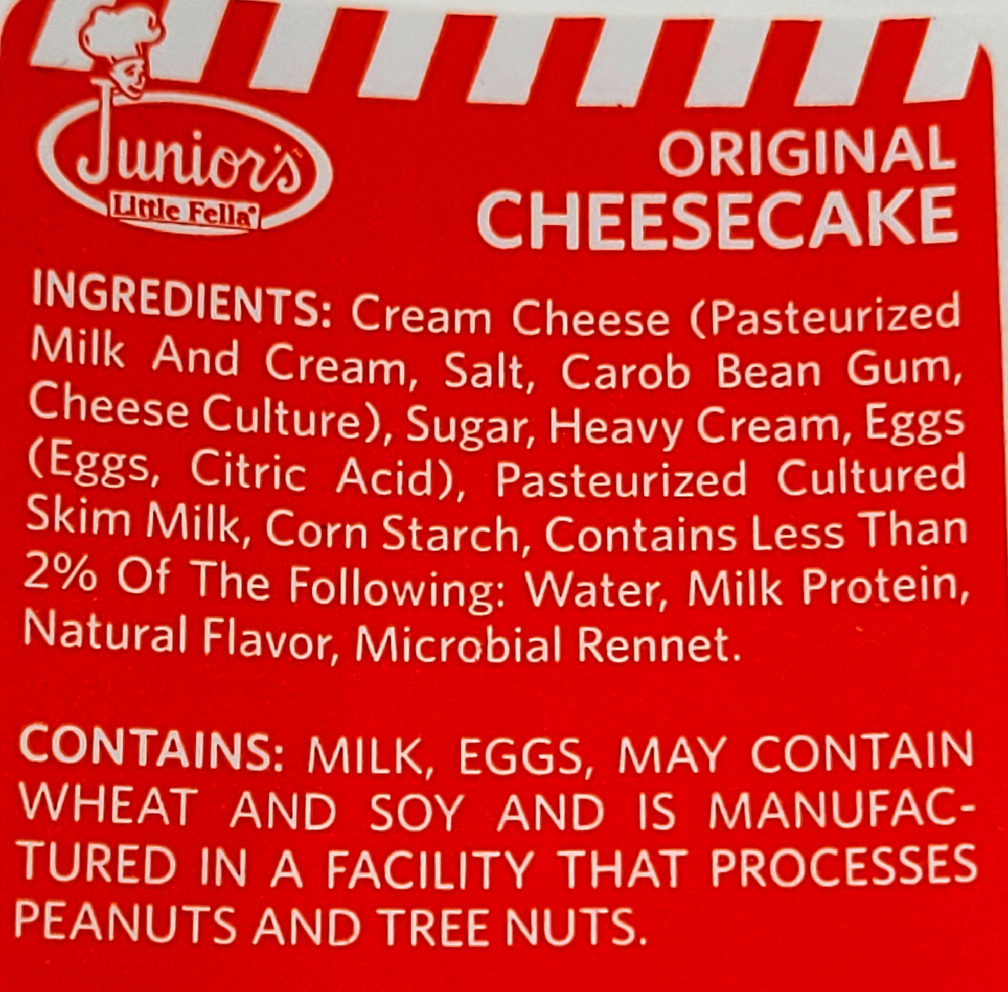 Junior's Little Fellas Original New York Style Cheesecake, 4 oz, Frozen