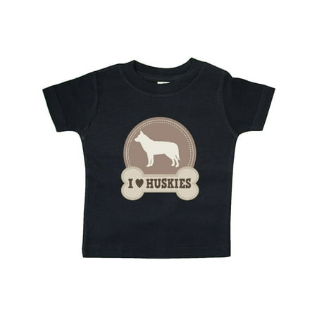 

Inktastic Husky Dog Gift I Love Huskies Gift Baby Boy or Baby Girl T-Shirt