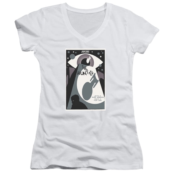 Star Trek Tng Season 3 Episode 11 Junior Women's V-Neck T-Shirt White