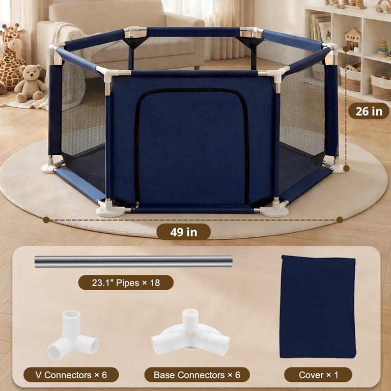 Compact Baby Playpen, 6-Panel Portable Nursery Center, Travel Baby Compact Baby Playpen, 6-Panel Portable Nursery Center, Travel Baby