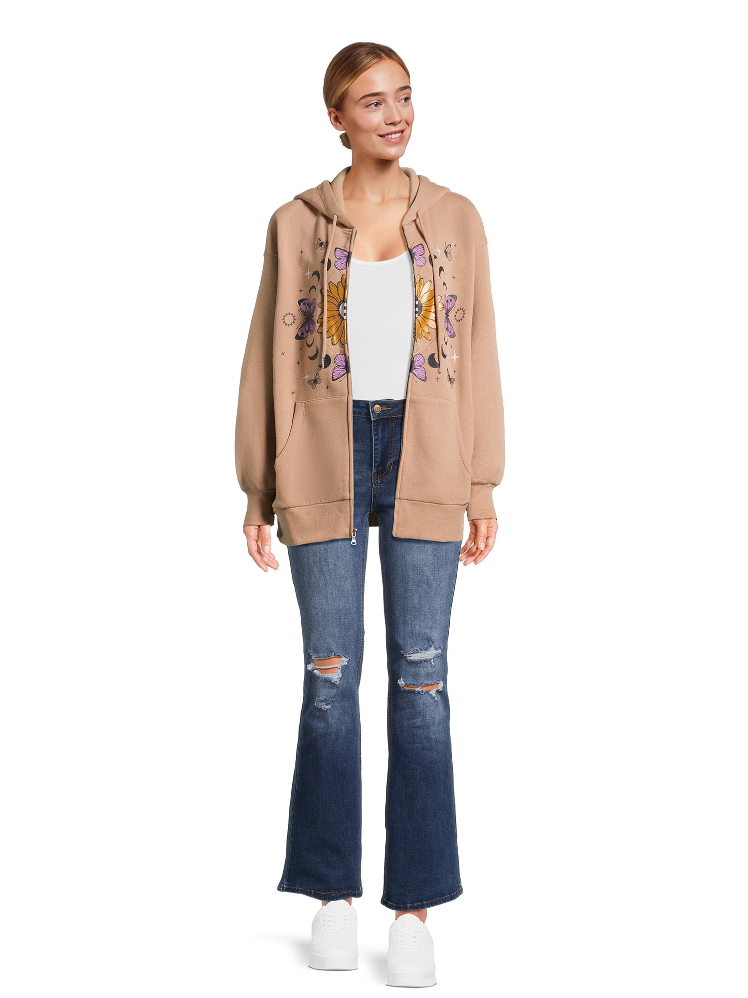 Self Esteem Juniors Graphic Zip Hoodie Sweatshirt, Sizes S-XL