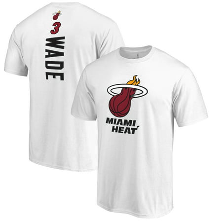 Dwyane Wade Miami Heat Fanatics Branded Team Backer Name & Number T-Shirt - White