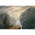 thumbnail image 3 of David Claypoole Johnston 14x11 Black Modern Framed Museum Art Print Titled - At the Waterfall (ca. 1850), 3 of 5