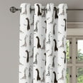 thumbnail image 3 of Ambesonne Grommet Curtain, , 50"x84", Taupe Coconut and White, 3 of 5