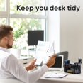 thumbnail image 3 of SHBOTO Mesh Desk Organizer Office Supplies Caddy with Pencil Holder and Storage Baskets for Desktop Accessories, 3 Compartments, Black, 3 of 14