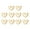 White, variant on zhaomeidaxi 10Pcs/Set Luxury 3D Crooked Peach Nail Drill Rhinestones Love Heart Peach Rhinestones for Nails Art 3D Decoration Manicure DIY Decoration