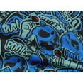 thumbnail image 4 of oneOone Rayon Iris Blue Fabric Halloween Craft Projects Decor Fabric Printed By The Yard 56 Inch Wide, 4 of 6