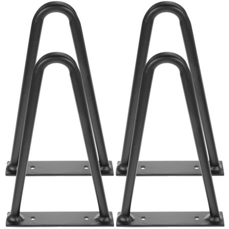 PENIKOKO 4Pcs Black Metal Furniture Legs Hairpin Style for Table and Bench