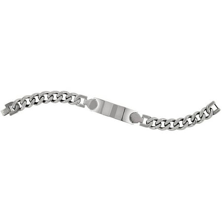 Primal Steel Stainless Steel High-Polished ID Bracelet, 8.75
