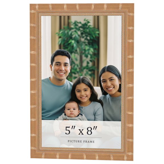 5x8 In Frame Gold Real Wood Picture Frame Width 1.5 inches | Interior Frame Depth 0.5 inches |