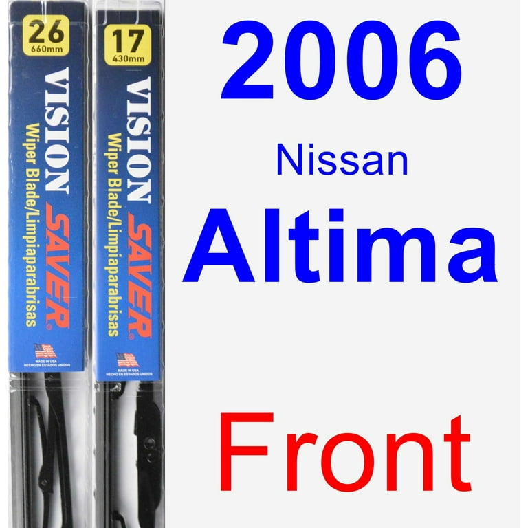2006 Nissan Altima Wiper Blade Set Kit Front 2 Blades Vision