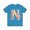 Aqua, variant on Letter N Unisex Graphic Tee With Vintage Inspired Artwork Jersey