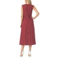 thumbnail image 3 of INSPIRE CHIC Women's Dress Polka Dot Tank Sleeveless A-Line Sundress Dark Red M, 3 of 6