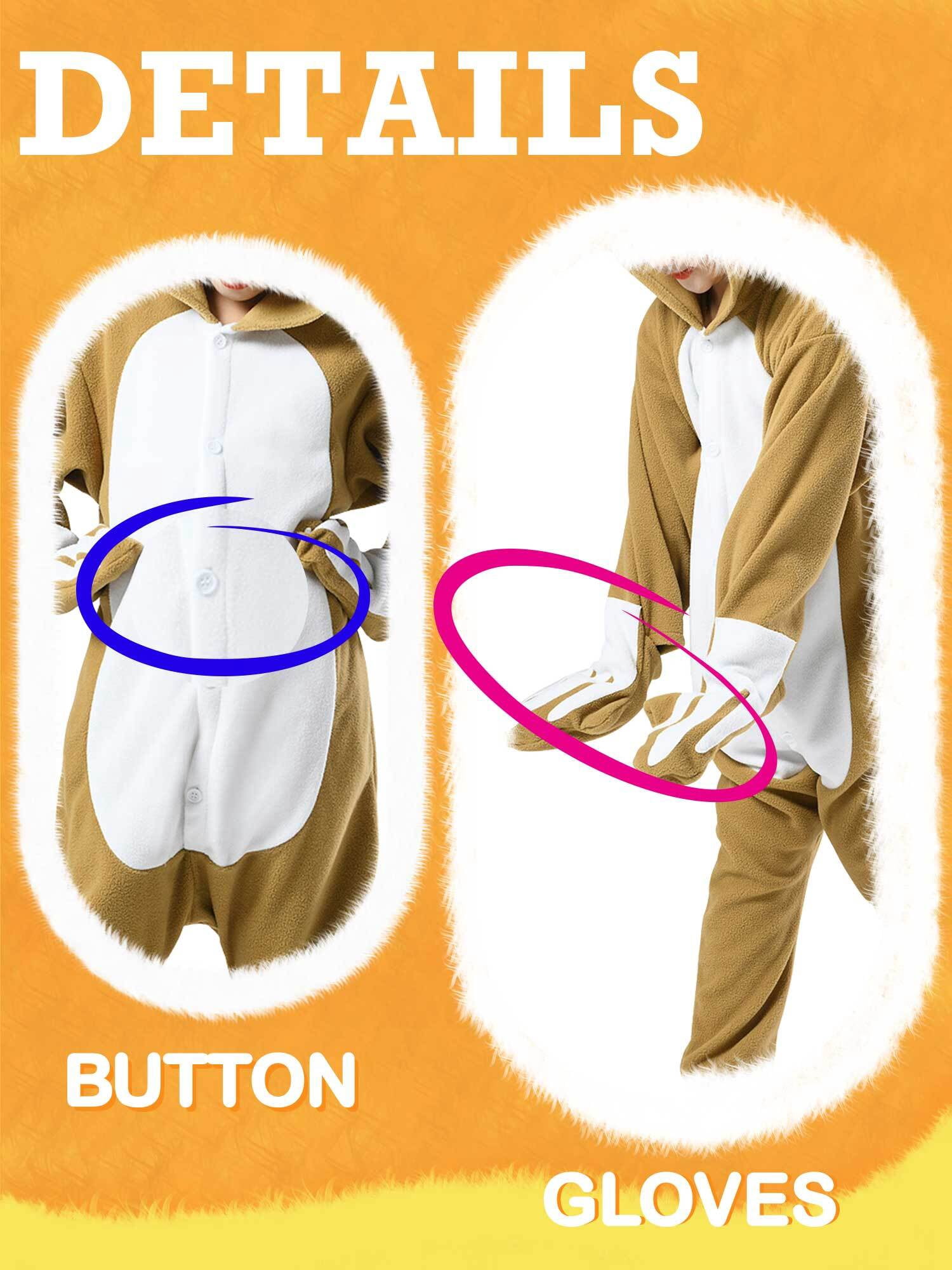 Sloth Onesie Pajama Kids Unisex Animal Costumes Polyester One-Piece Sleepwear for Boys and Girls 10-12Years
