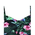 thumbnail image 5 of Hilor Women's Tankini Top Retro Ruched Swimsuit Top with Ruffle Hem, 5 of 6