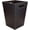 Brown-square, variant on Classic Pu Leather Trash Can Wastebasket, Garbage Container Can for Bathrooms, Powder Rooms, Kitchens, Home, Office and and High Class Hotel Round Brown