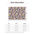 thumbnail image 5 of Uemuo Plum Printed Throw Blanket for Couch, Fluffy Fuzzy Blankets for Bed, Sofa, Cozy Flannel Faux Fur Blanket-, 5 of 6