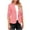 Pink, variant on Women's Blazer Business Casual Notched Collar 3/4 Sleeve Open Front Work Office Suit Jacket One Button Blazer