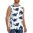thumbnail image 2 of Haiem Men's Party Shark Cute Print Tank Tops Summer Sleeveless Cut Off Workout T-Shirts Fitness Vest Athletic Undershirts-XX-Large, 2 of 8