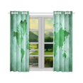 thumbnail image 2 of BSDHOME Abstract Art World Map Green Window Curtain Kitchen Curtain 26x39 inches (Two Piece), 2 of 3