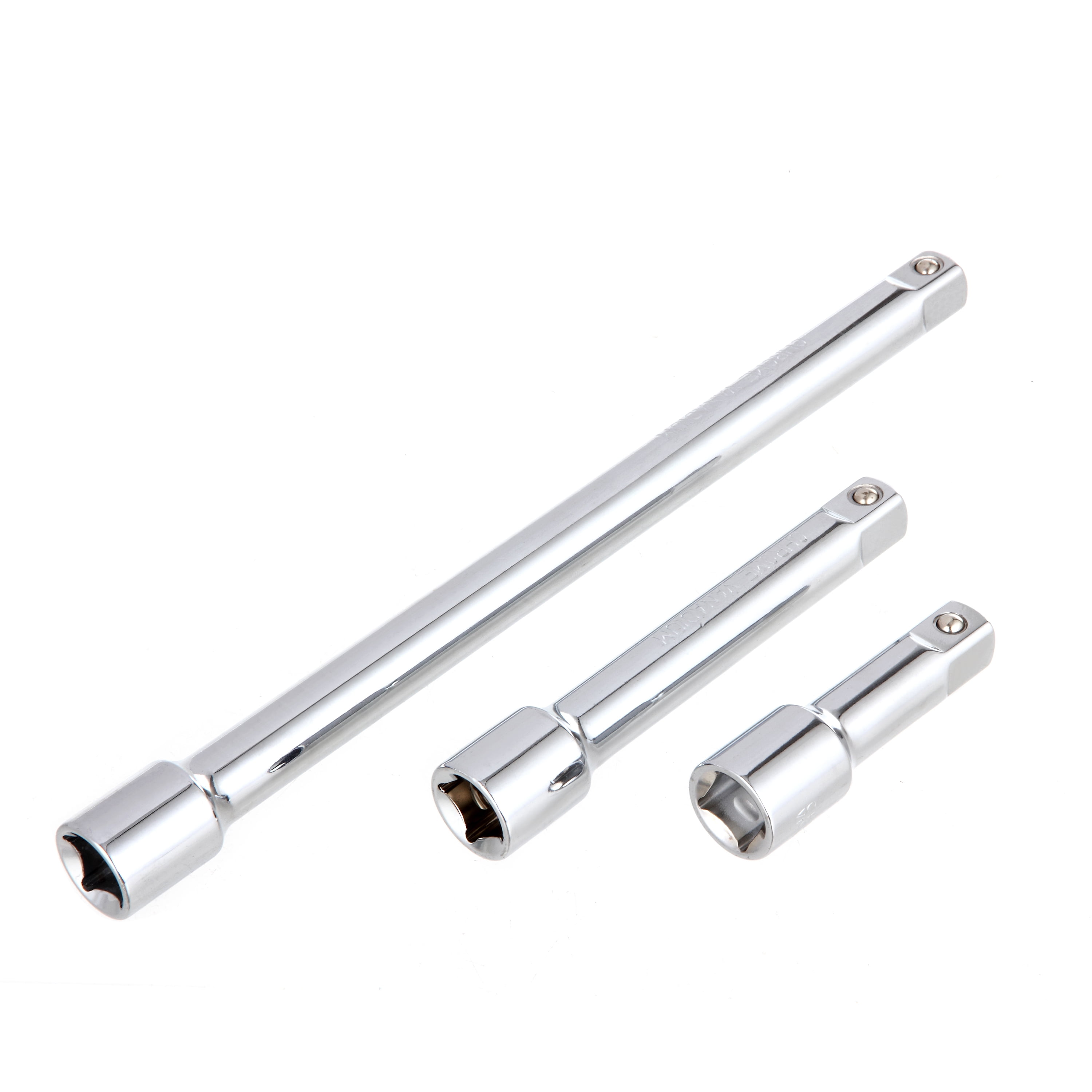 3Pce Extension Bar Set 3/8" Hardened Tempered Chrome-Plated And Polished 
