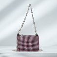 thumbnail image 3 of Monedero Mini bolso de hombro duradero con diamantes de imitación para el ocio diario Púrpura, 3 of 9