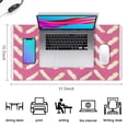 thumbnail image 5 of Long Mouse Pads for Desk,Pink and Yellow Feather Pattern Desk Mats on Top Of Desks, Desk Mouse Pad Extra Large with 3mm Non-Slip Base and Stitched Edge for Gaming,Office,Work,Home 31.5"x15.7", 5 of 6