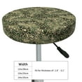 thumbnail image 4 of Xecao's Green Snake Skin Print Stool Covers offer stylish, washable protection for PU round bar stools, perfect for home or commercial use., 4 of 7
