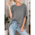 thumbnail image 3 of Weardear's Women Oversized T Shirt Casual Summer Short Sleeve High Low Loose Tees Tops, 3 of 5