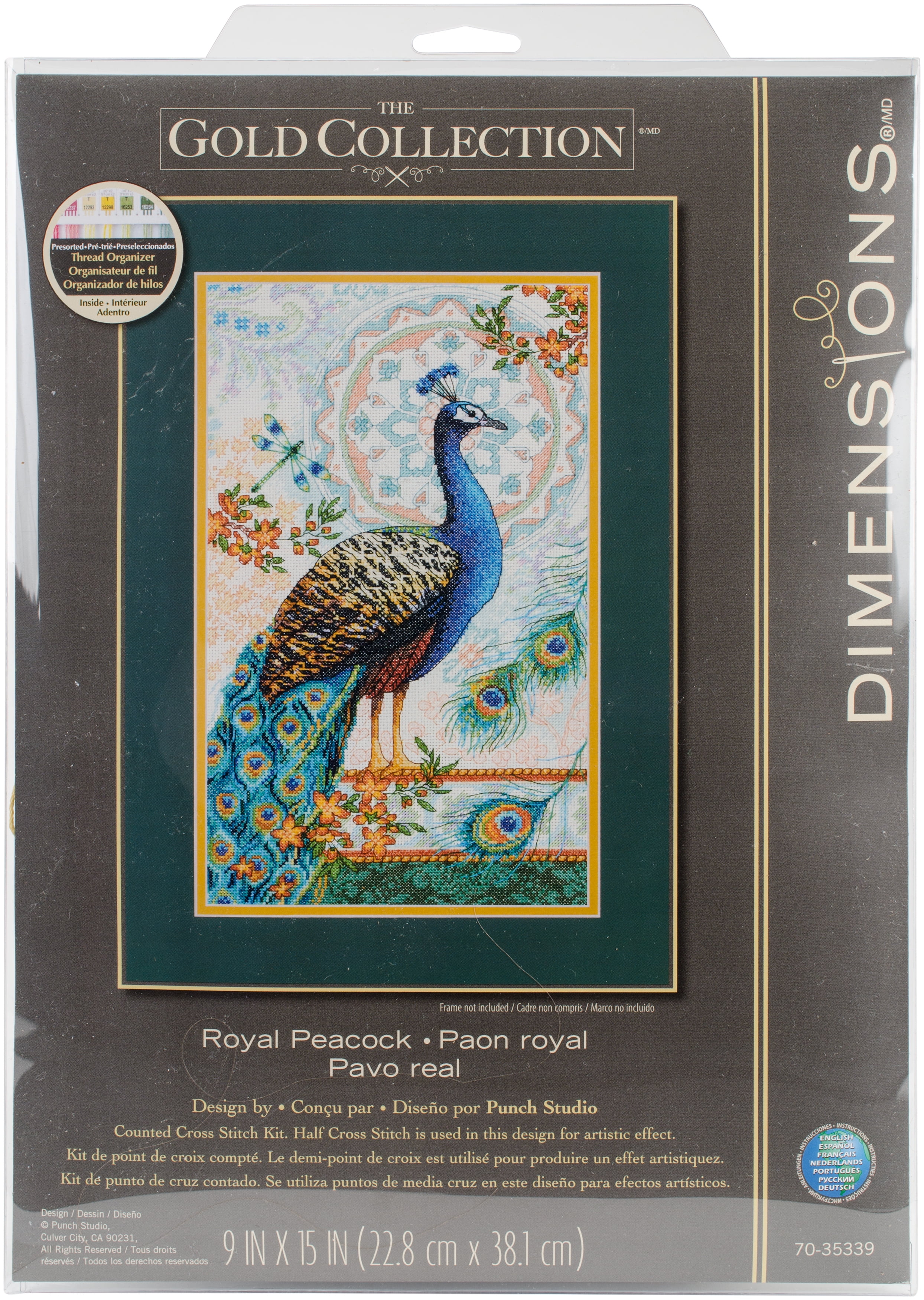 Dimensions Gold Collection 70 9 X 15 In Royal Peacock 44 Counted Cross Stitch Kit Walmart Canada