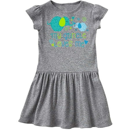 

Inktastic My Guncle Loves Me- cute elephants Gift Toddler Girl Dress