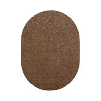 Furnish My Place Brown 3' x 38' Oval Solid Color Rug Made In Usa