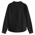 thumbnail image 5 of OSOLU Boys Shirts Button Up Solid Color Long Sleeve Dress Shirts Lightweight Tops with Pocket Fashion Resort Blouse, 5 of 5