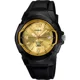 thumbnail image 1 of Reloj De Pulsera Casio Reloj Q Date De Cuerpo Color Negro, Analógico, Fondo Dorado, Con Correa De Resina Color Negro Y Hebilla Simple, 1 of 3