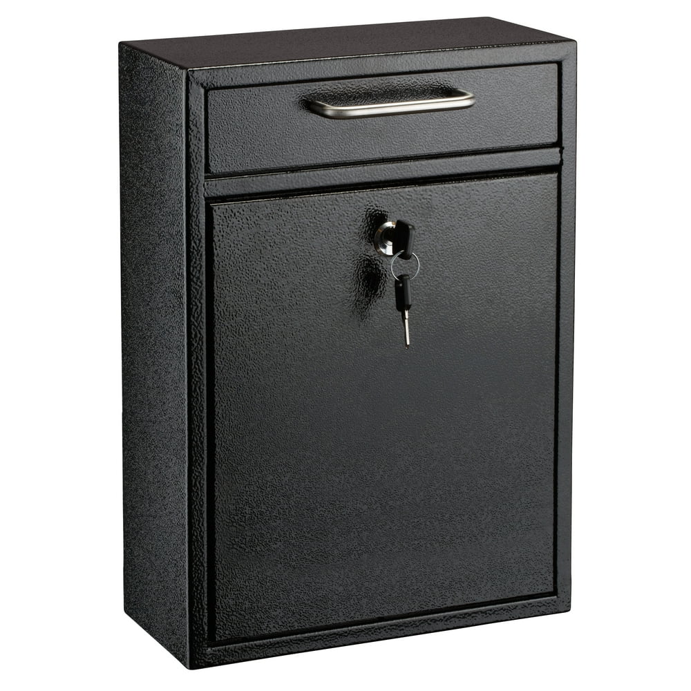 AdirOffice Galvanized Steel Wall Mountable Large Mail/File Box w/Key
